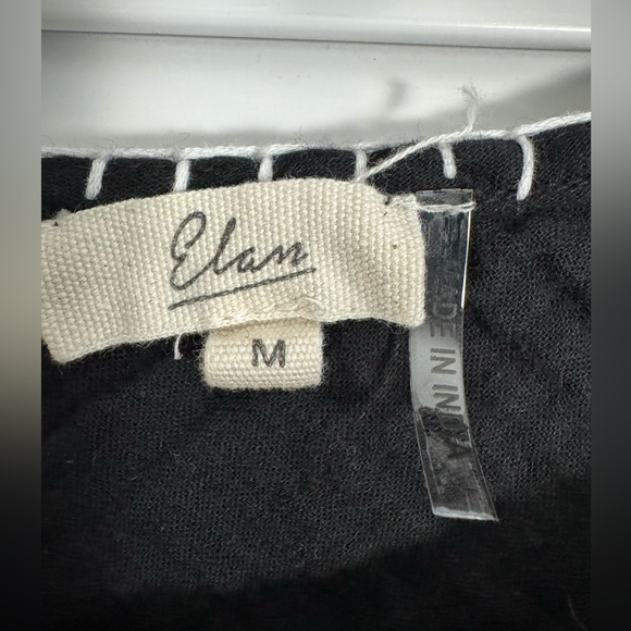 Elan Black Tank Top with White Stitching - Picture 2 of 4